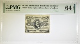 5 CENTS 3rd FRACTIONAL CURRENCY PMG 64 EPQ