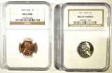 2-NGC GRADED SMS COINS: