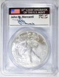 2013 SILVER EAGLE PCGS MS-69 MERCANTI SIGNED