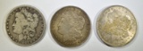 3-LOW GRADE/DAMAGE MORGAN DOLLARS