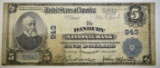 1902 $5 DANBURY NATIONAL BANK CONNECTICUT