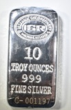 TEN OUNCE .999 SILVER BAR ISTANBUL REFINING