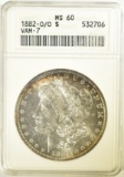 1882-O/O MORGAN DOLLAR  ANACS MS-60