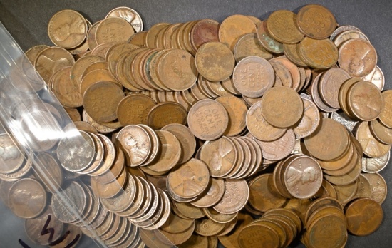 250-MIXED CIRC LINCOLN CENTS FROM THE TEENS