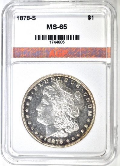 1878-S MORGAN DOLLAR AGP GEM BU