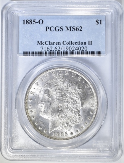 1885-O MORGAN DOLLAR, PCGS MS-62