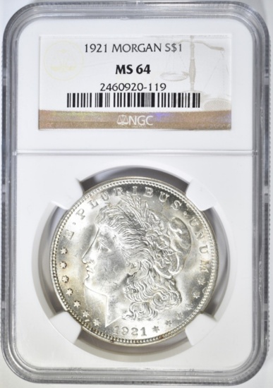 1921 MORGAN DOLLAR NGC MS-64