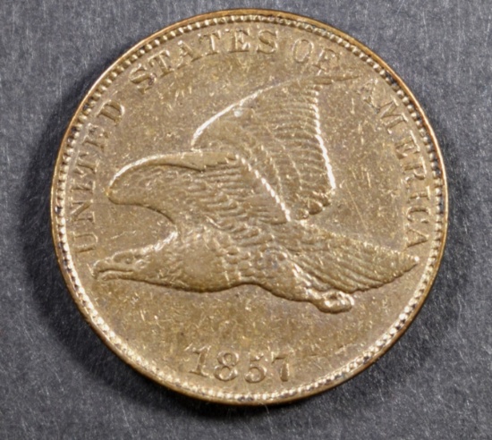 1857 FLYING EAGLE CENT AU