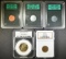 LOT OF 5 MIXED COINS: