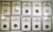 LOT OF 10 NGC GRADED LINCOLN CENTS: