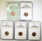 LOT OF 5 GRADED LINCOLN CENTS FROM 90'S: