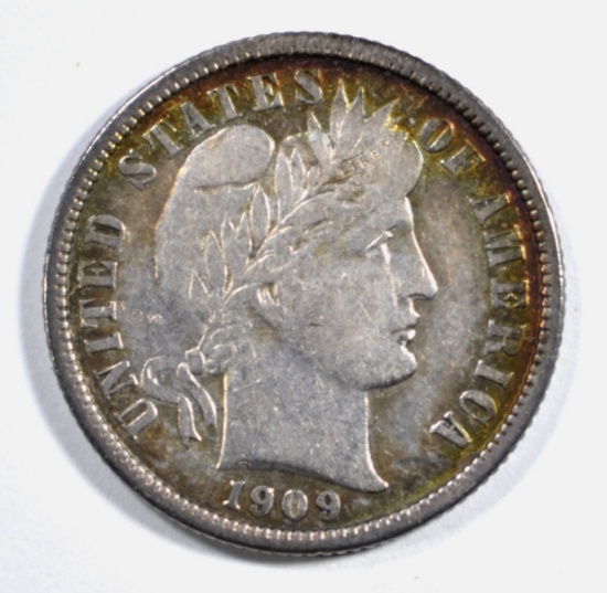 1909-O BARBER DIME AU