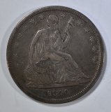 1840 SEATED LIBERTY HALF DOLLAR VF