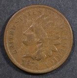 1874 INDIAN CENT VF