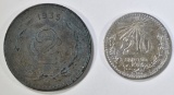 LOT OF 2 MEXICO COINS: