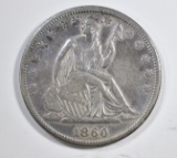 1860-S SEATED LIBERTY HALF DOLLAR XF/AU