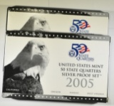 2-2005 U.S. SILVER QUARTER PROOF SETS