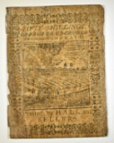 1773 50 SHILLINGS NOTE LAMINATED