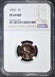 1962 LINCOLN CENT NGC PF-69 RD