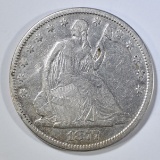1877 SEATED LIBERTY HALF DOLLAR  VF
