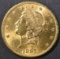 1897 GOLD $20 LIBERTY  CH/GEM BU