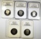 LOT OF 5 KENNEDY PROOFS  NGC GRADED