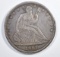 1861-O SEATED LIBERTY HALF DOLLAR XF/AU