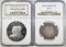 LOT OF 2 NGC GRADED COINS: