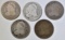 5 MIXED DATE BUST DIMES