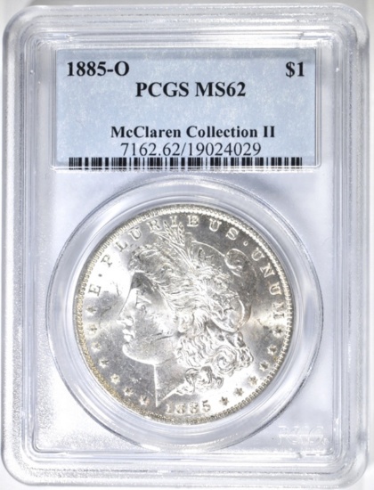 1885-O MORGAN DOLLAR, PCGS MS-62