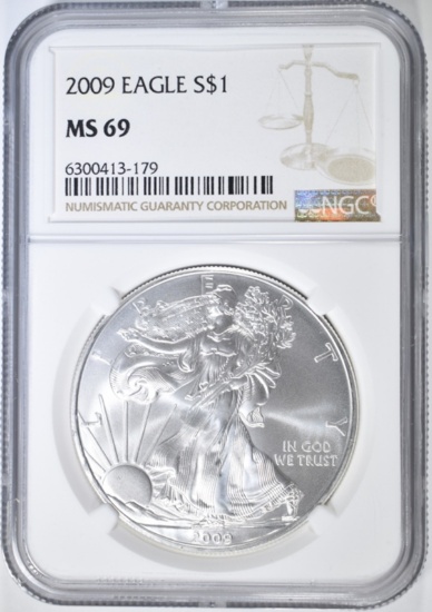 2009 AMERICAN SILVER EAGLE NGC MS 69