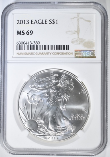 2013 AMERICAN SILVER EAGLE NGC MS 69