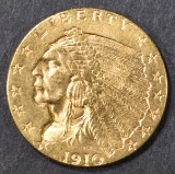 1910 GOLD $2.5 INDIAN HEAD  CH BU