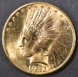 1932 GOLD $10 INDIAN HEAD  CH BU