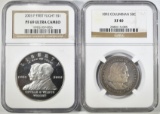 LOT OF 2 NGC GRADED COINS: