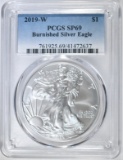 2019-W BURNISHED SILVER EAGLE  PCGS SP-69