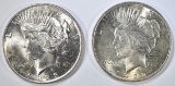 1922 & 23 BU PEACE DOLLARS