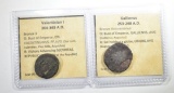 LOT OF 2 ANCIENT COINS: ATRIBUTED