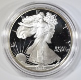 1990-S PROOF AMERICAN SILVER EAGLE  IN OGP