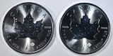 2-2021 CANADIAN SILVER MAPLE LEAF COINS