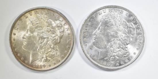 1887 & 1889 MORGAN DOLLARS BU