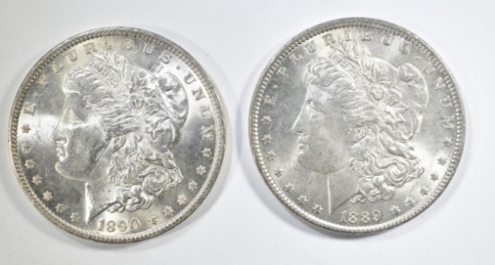 1889 & 1890 MORGAN DOLLARS BU