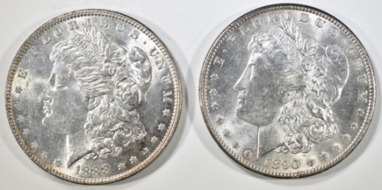 1888 & 1890 MORGAN DOLLARS BU