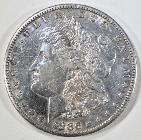 1886-S MORGAN DOLLAR AU