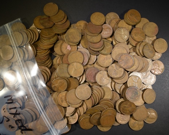 300-MIXED DATE CIRC "S" MINT LINCOLN WHEAT CENTS