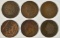 (6) 1864 INDIAN HEAD CENTS CIR