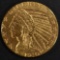 1910 GOLD $5 INDIAN  CH BU NEAR GEM