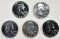 (5) 1960 FRANKLIN HALF DOLLARS PROOF UNC