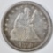 1858-O SEATED LIBERTY QUARTER XF