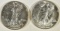 1942 & 1944 WALKING LIBERTY HALVES CH BU